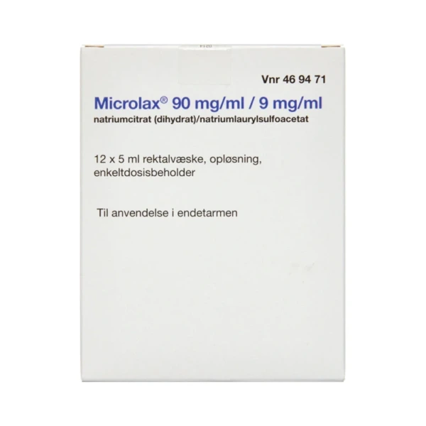 2care4 Microlax rektalvæskeopløsning 9 mg/ml + 90 mg/ml - 60 ml