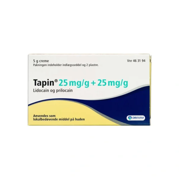 Tapin Creme 2,5 %+2,5 % & 2 stk plastre - 5 g