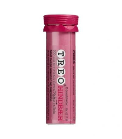 Treo Hindbær 500+50 mg - 10 brusetabletter