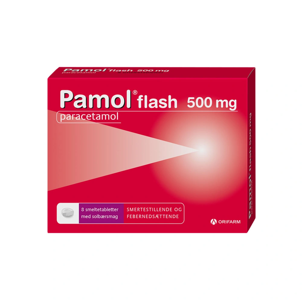 Pamol Flash opløselige 500 mg - 8 tabletter