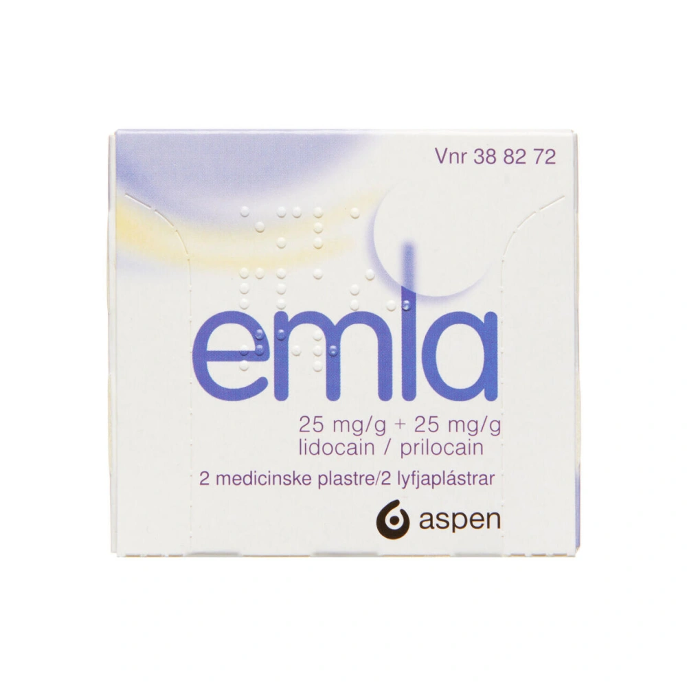 Emla 25+25 mg - 2 stk Medicinsk plaster