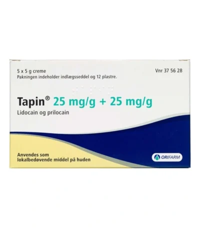 Tapin Creme 2,5 %+2,5 % & 12 stk plastre - 25 g