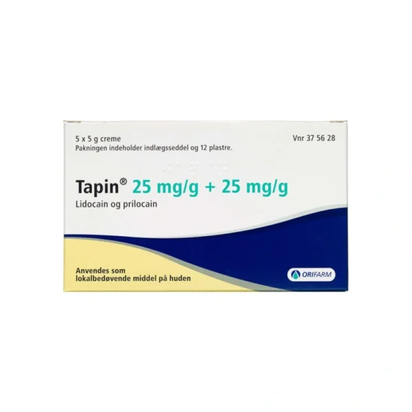 Tapin Creme 2,5 %+2,5 % & 12 stk plastre - 25 g