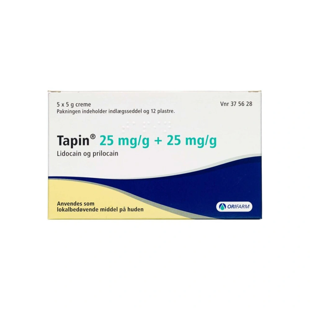 Tapin Creme 2,5 %+2,5 % & 12 stk plastre - 25 g