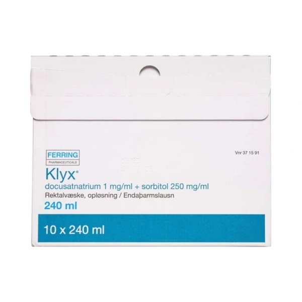 Klyx Rektalvæske 1 + 250 mg/ml - 2400 ml