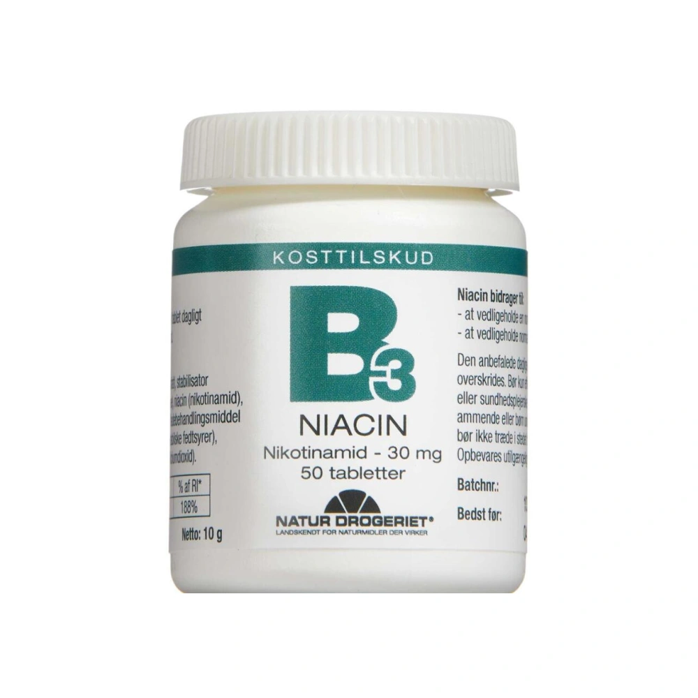 Natur Drogeriet Niacin Nikotinamid Tabletter - 50 stk