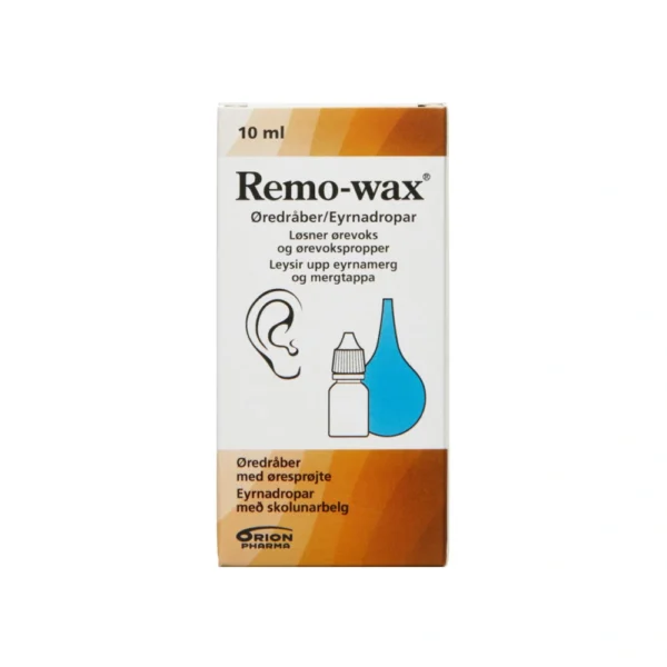 Remo-wax Øredråber med Øresprøjte – 10 ml