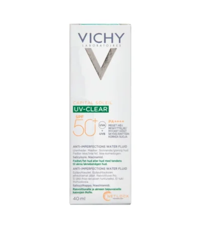 Vichy Capital Soleil UV-Clear Matterende Solcreme Til Ansigt SPF50+ – 40 ml