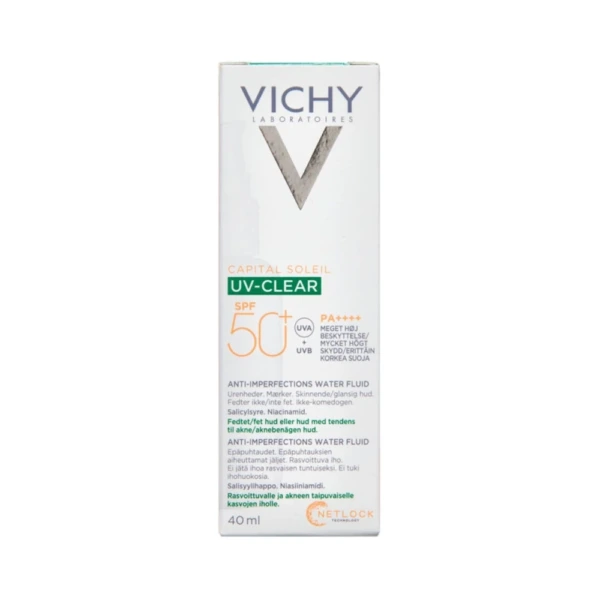 Vichy Capital Soleil UV-Clear Matterende Solcreme Til Ansigt SPF50+ – 40 ml