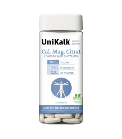 UniKalk Cal-Mag-Citrat Tabletter – 140 stk