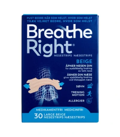 Breathe Right Næsestrips Tan Large - 30 stk