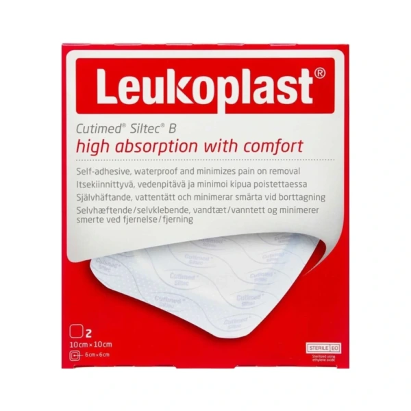 Leukoplast cutimed siltec b – 10 x 10CM 2 ST