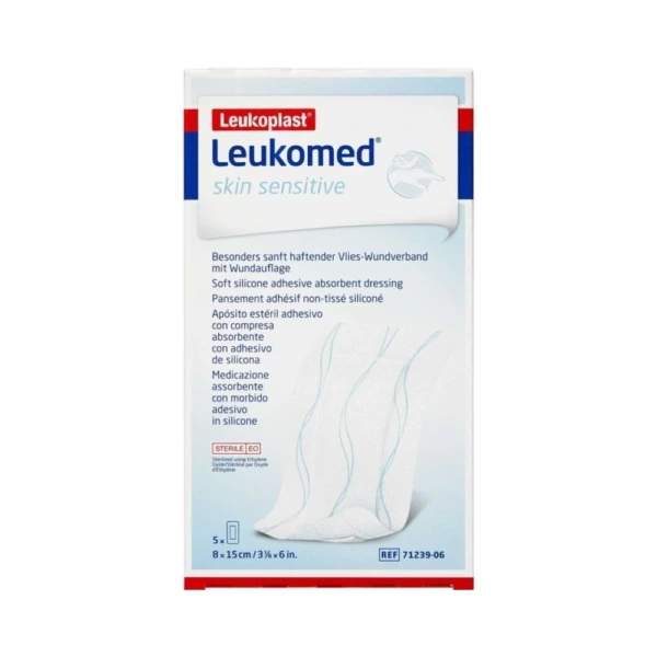 Leukoplast Leukomed Skin Sensitive 8x15cm – 5 stk