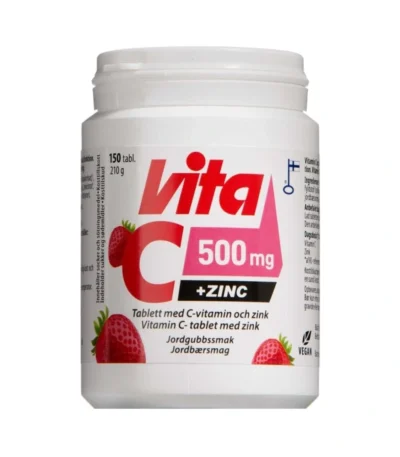 Vitabalans Vita C + Zink Sugetablet – 150 stk