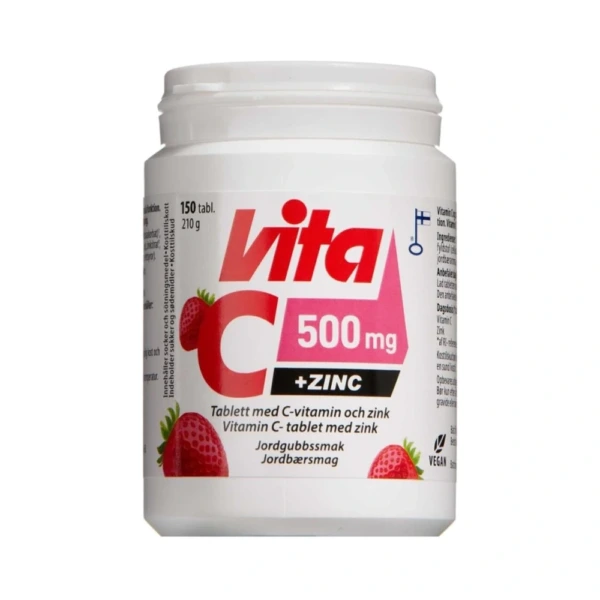 Vitabalans Vita C + Zink Sugetablet – 150 stk