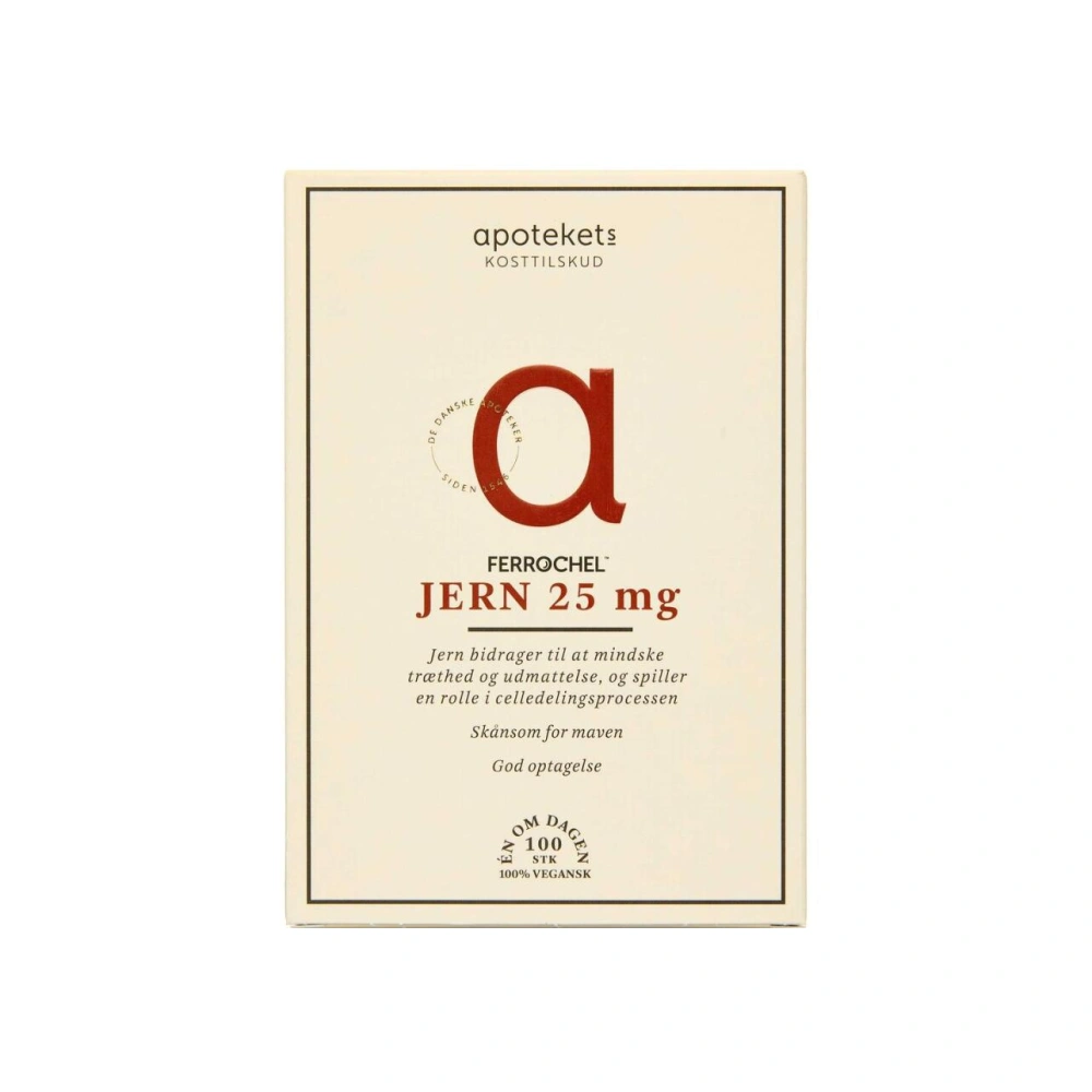 Apotekets jern 25 mg tabletter – 100 stk