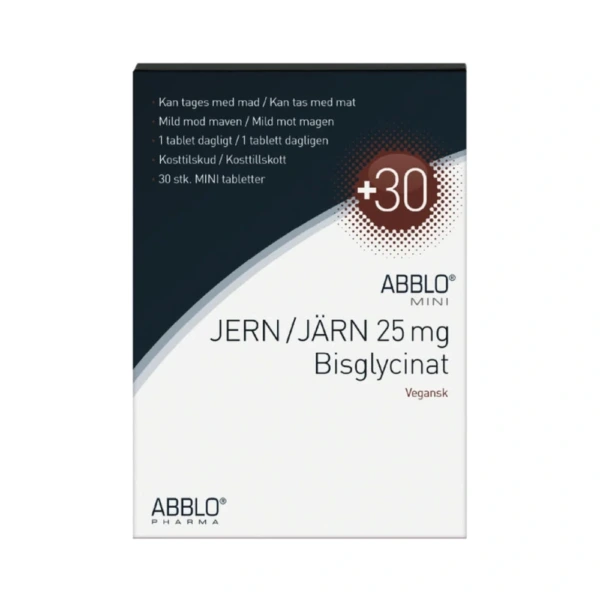 Abblo jern 25 mg bisgly. tabl – 30 stk