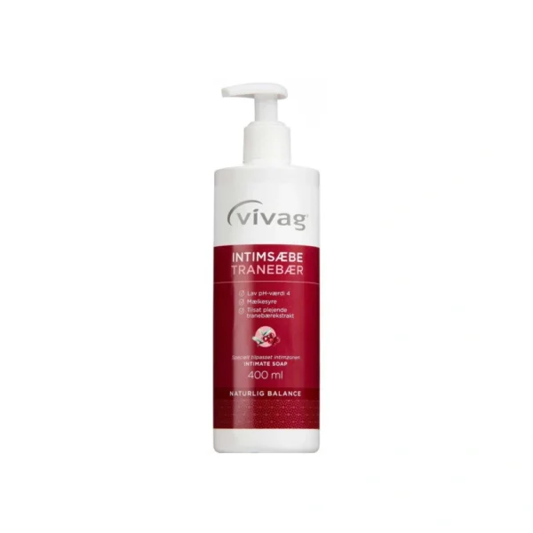 Vivag Intimsæbe Tranebær – 400 ml