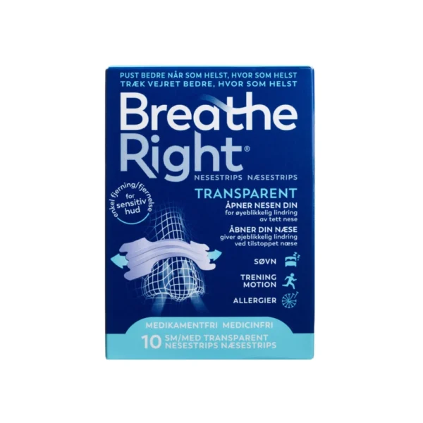 Breathe Right Næsestrips S/M - 10 stk