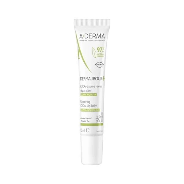 A-Derma Dermalibour+ Cica Lip Balm – 15 ml