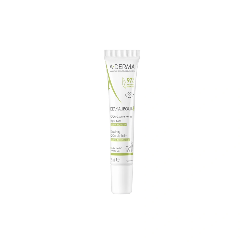 A-Derma Dermalibour+ Cica Lip Balm - 15 ml