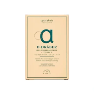 Apotekets D-dråber med mælkesyrebakterier – 2 x 10 ml