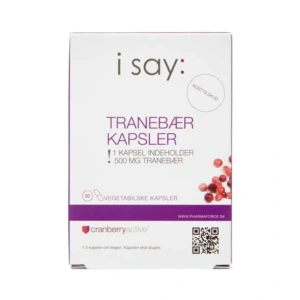 i say: Tranebær Kapsler – 30 stk