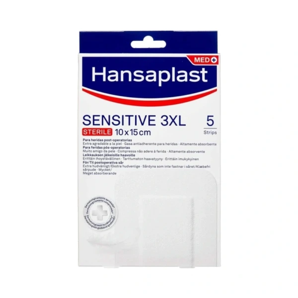 Hansaplast Sensitive 3XL 10x15cm – 5 stk