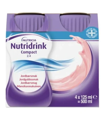 Nutridrink Compact Jordbær – 4 x 125 ml