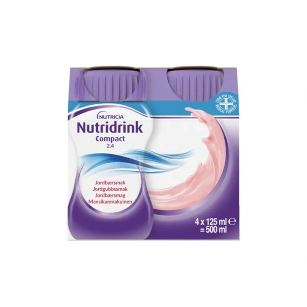 Nutridrink Compact Jordbær – 4 x 125 ml