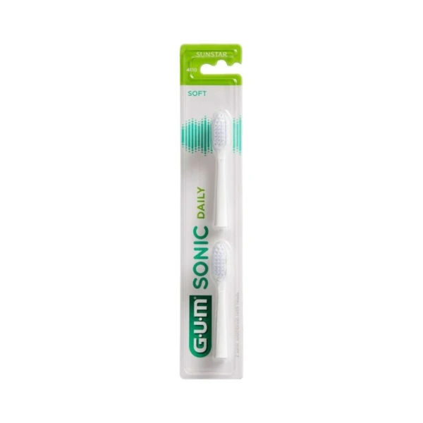 GUM SONIC Daily Refill Soft Hvid – 2 stk