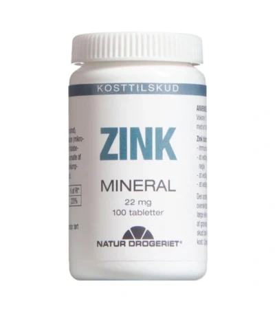 Natur Drogeriet Zink Mineral 22 mg – 100 stk
