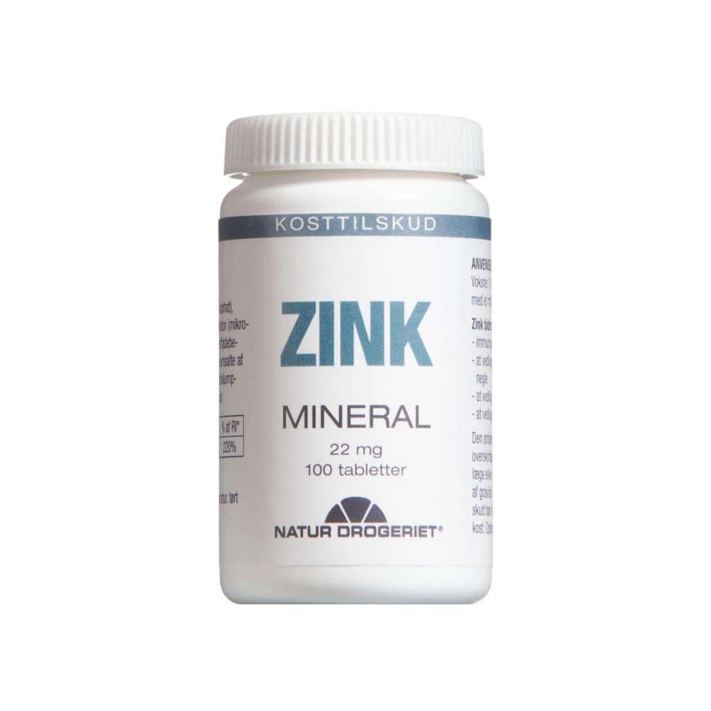 Natur Drogeriet Zink Mineral 22 mg – 100 stk