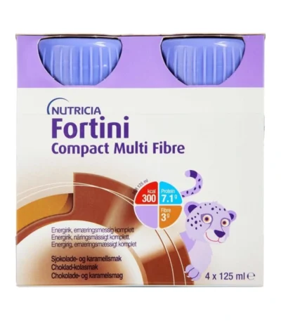 Nutricia Fortini Compact Multi Fibre Choko-Karamel – 4 x 125 ml