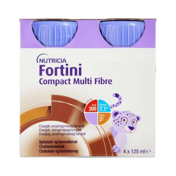 Nutricia Fortini Compact Multi Fibre Choko-Karamel – 4 x 125 ml