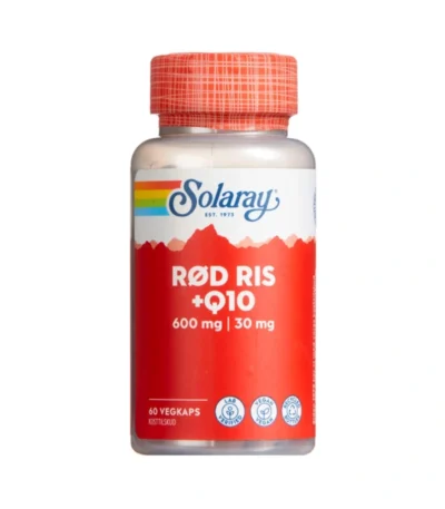 Solaray Rød Ris +Q10 – 60 stk