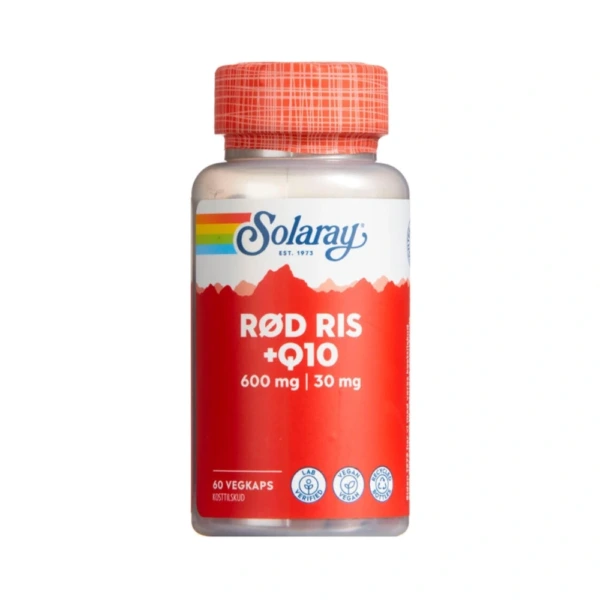 Solaray Rød Ris +Q10 – 60 stk