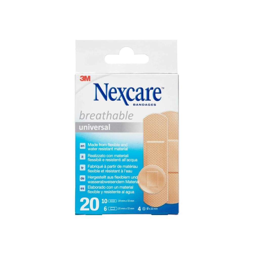 3M Nexcare Universal Breathable Plaster - 20 stk