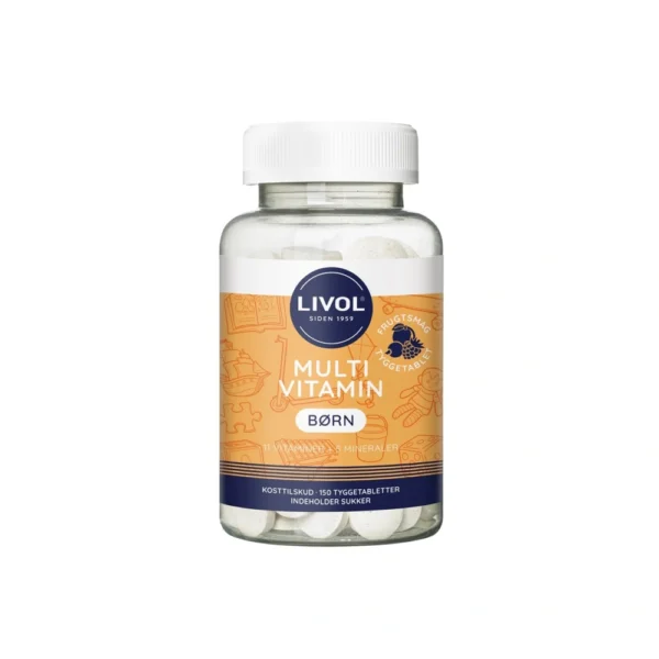 Livol Multi Vitamin Børn Frugtsmag – 150 stk