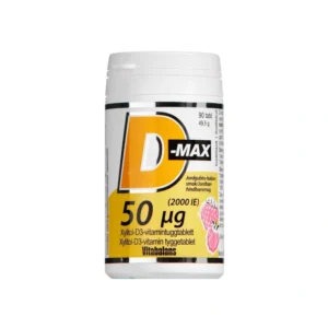 D-Max 50 µg Jordbær-Hindbærsmag – 90 stk