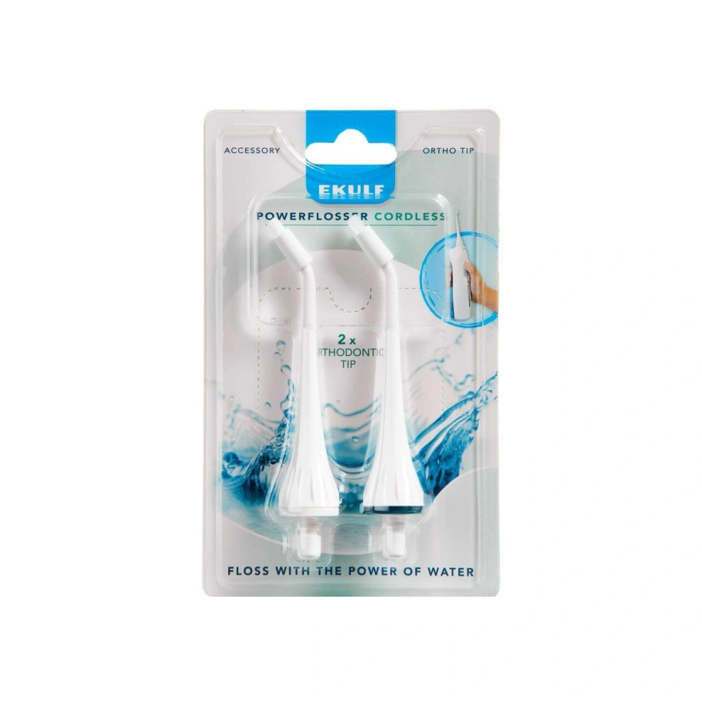 Ekulf PowerFlosser tandbørste Orthodontic - 2 stk