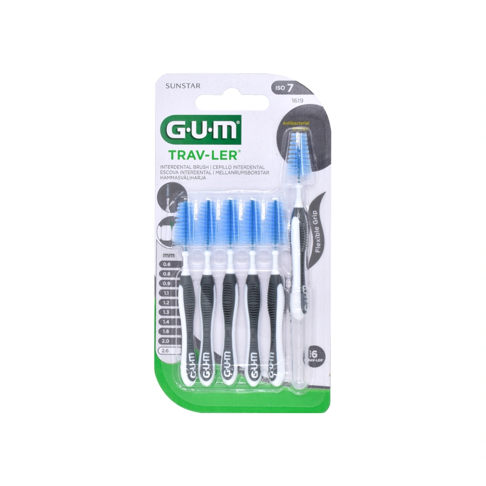 GUM TRAV-LER Mellemrumsbørste 1619 2,6mm - 2,6 mm x 6 stk