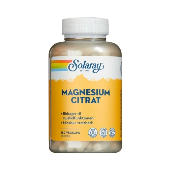 Solaray Magnesium Citrat – 180 stk
