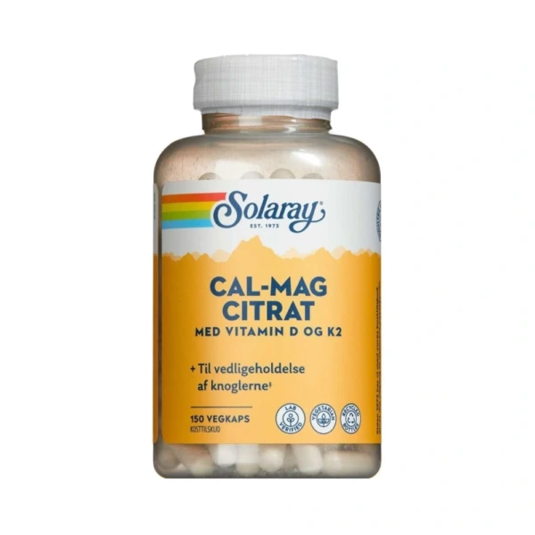 Solaray Cal-Mag Citrat + D & K – 150 stk