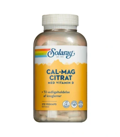 Solaray Cal-Mag Citrat + D-Vitamin – 270 stk