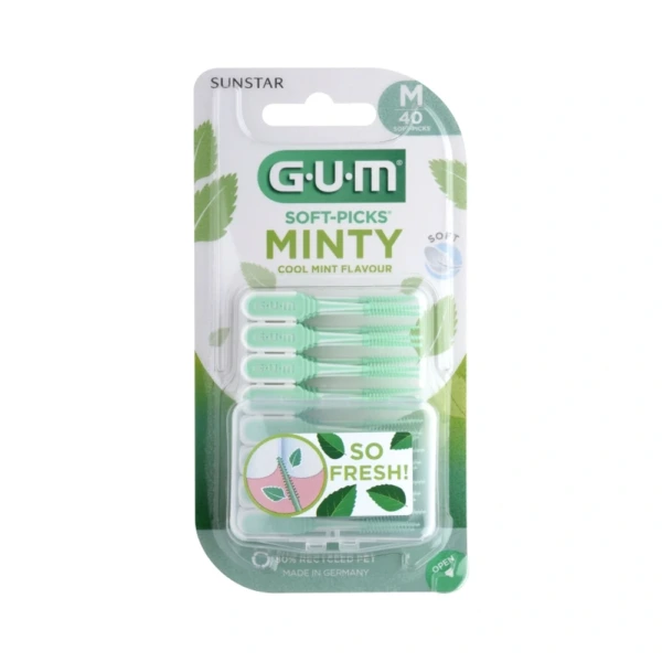 GUM SOFT-PICKS MINTY Medium – 40 stk