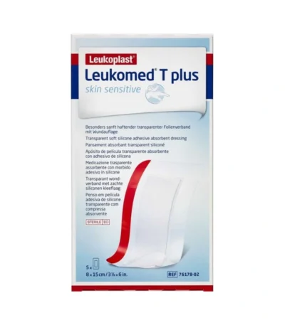 Leukoplast Leukomed T Plus Skin Sensitive 8×15 cm – 5 stk