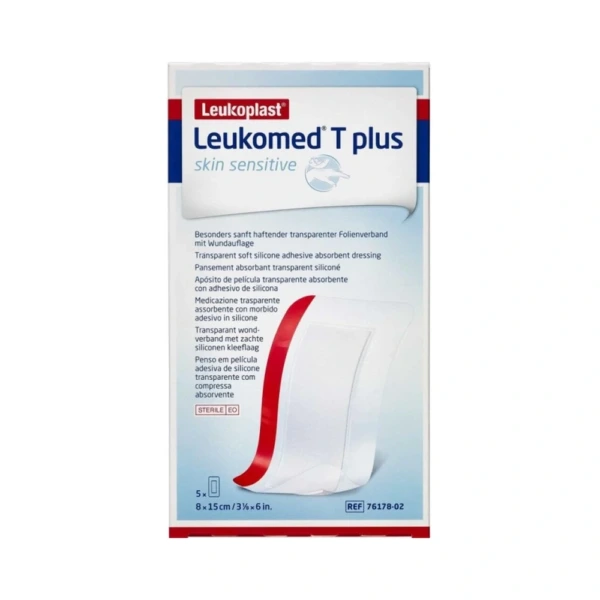 Leukoplast Leukomed T Plus Skin Sensitive 8×15 cm – 5 stk