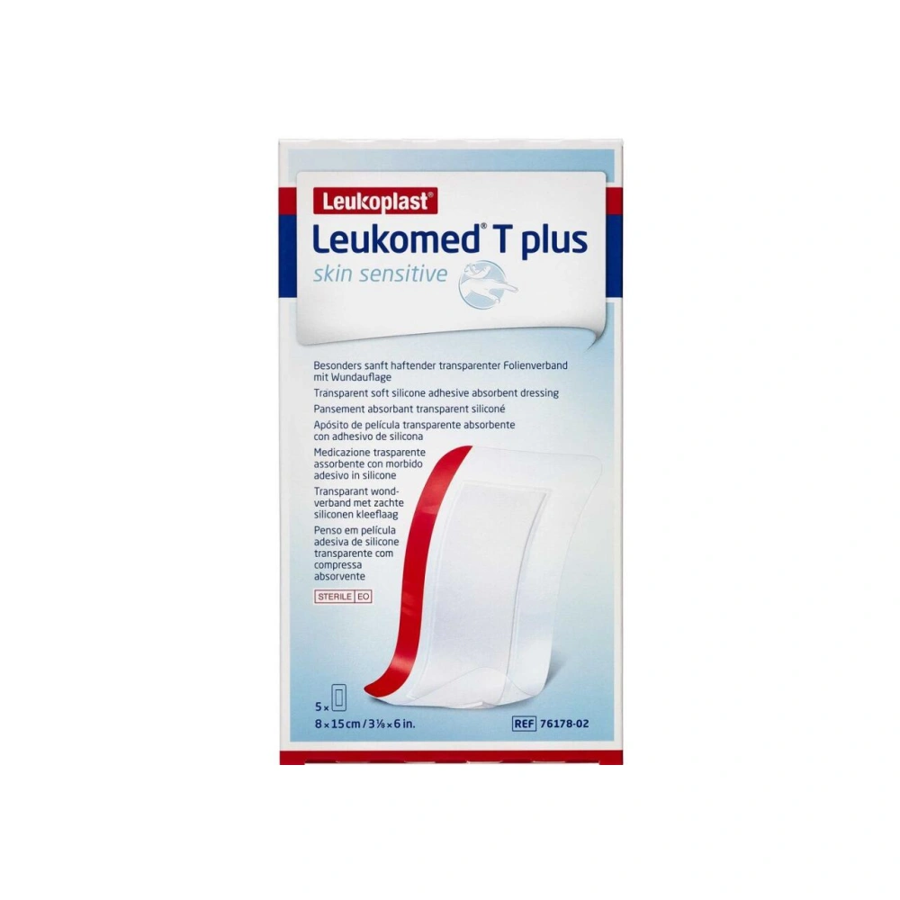 Leukoplast Leukomed T Plus Skin Sensitive 8×15 cm – 5 stk