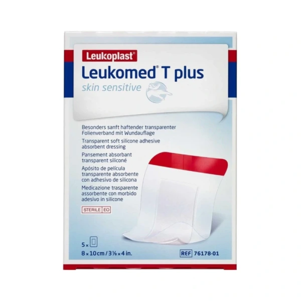 Leukoplast Leukomed T Plus Skin Sensitive 8x10 cm - 5 stk